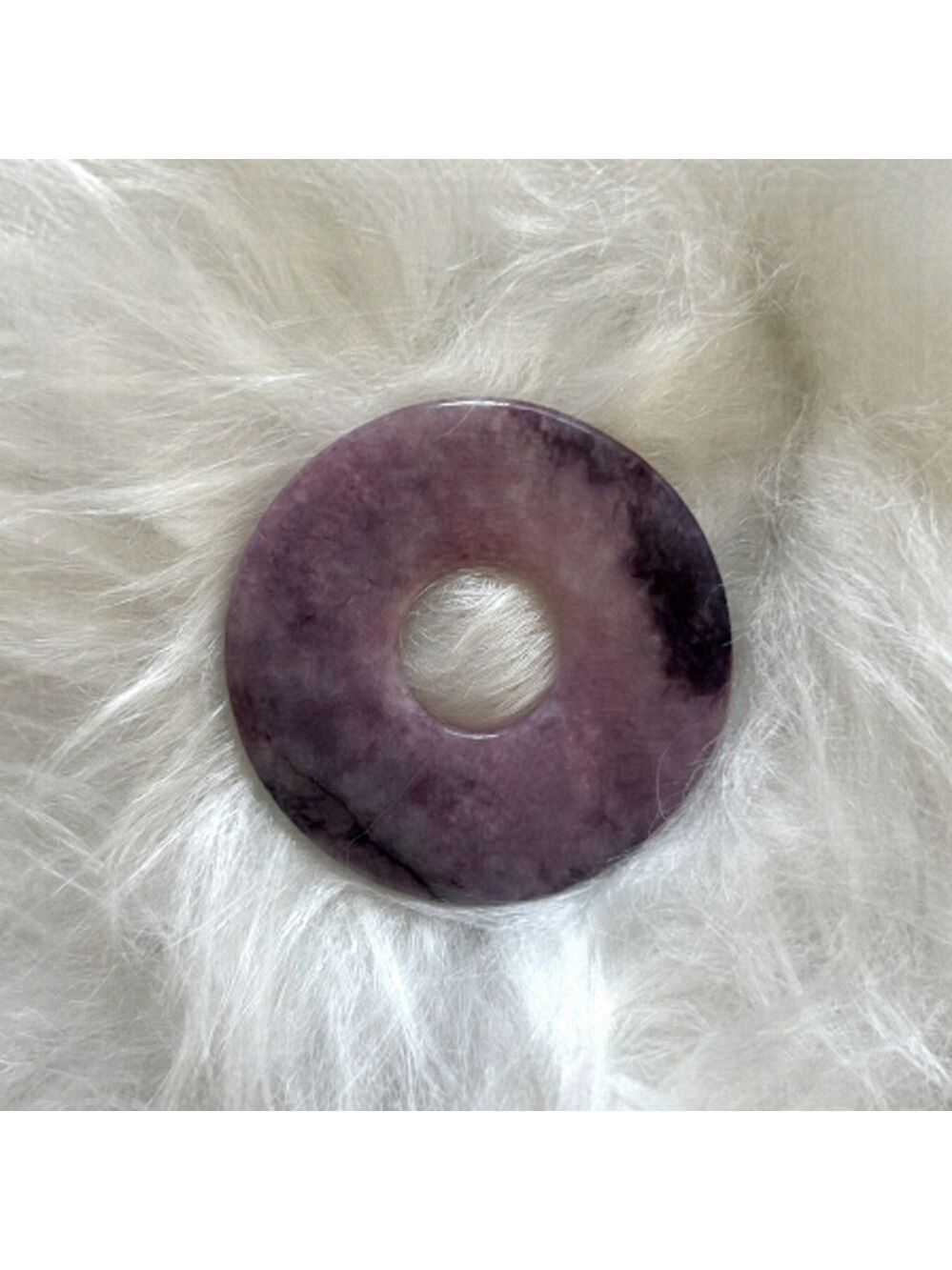 Vintage jade carved disk.